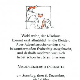 Einladung zum Nikolaustee, Ausschnitt